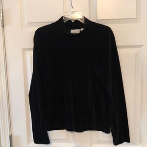 Liz Claiborne Long Sleeve Velour Top